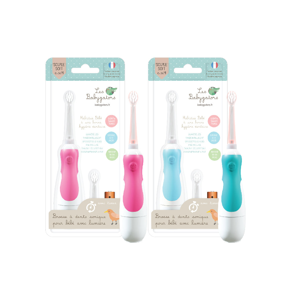 Calisco Baby Sonic Toothbrush with 2 Heads & 1 Battery