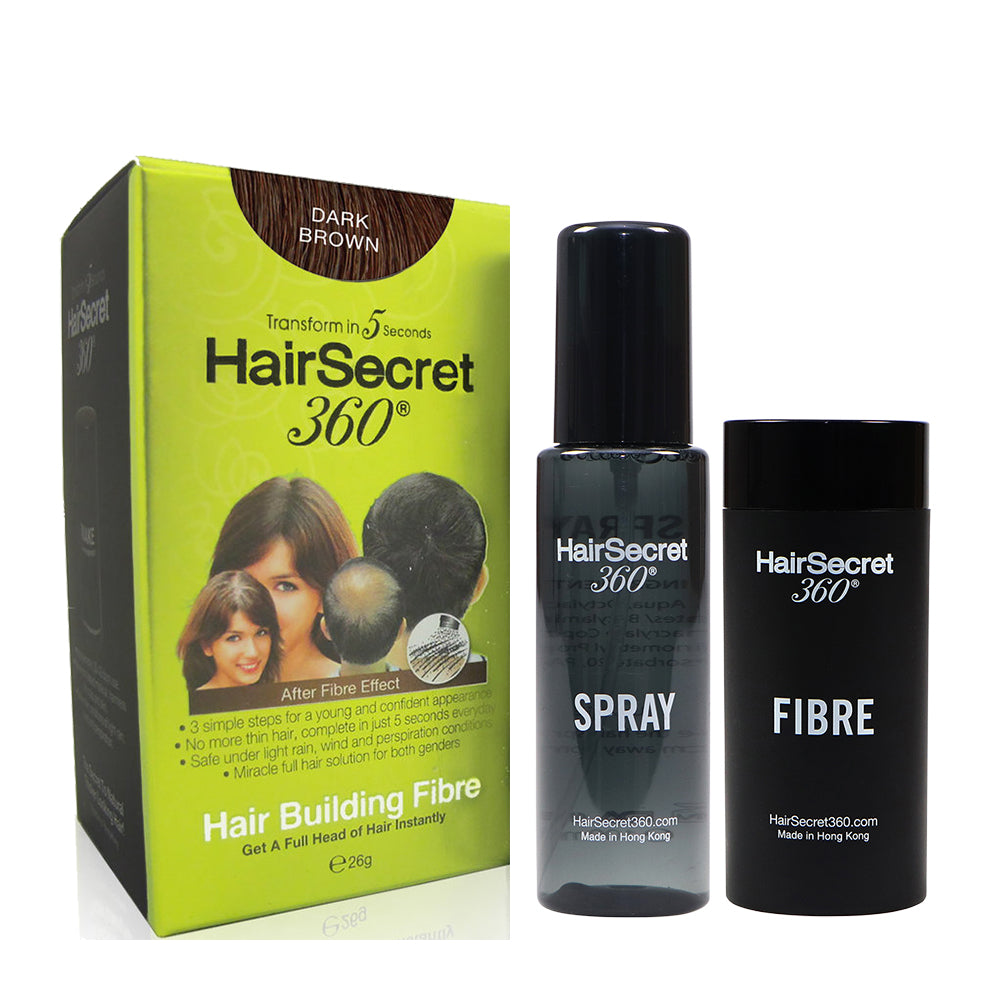 HairSecret 360 Hair Building Fibre (Spray Kit)