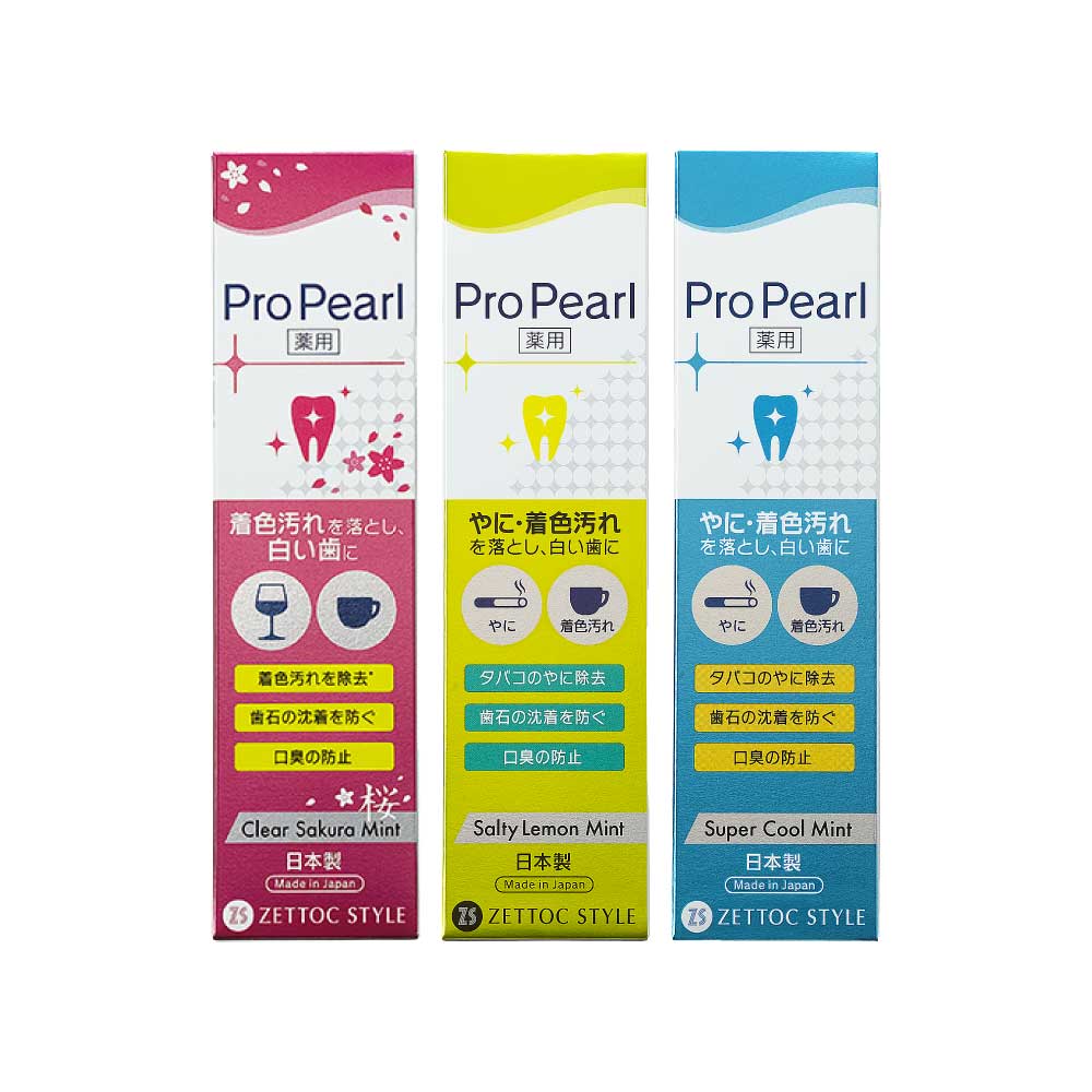 Nippon Zettoc Propearl Toothpaste (Salty Lemon/Super Cool Mint/Sakura Mint)